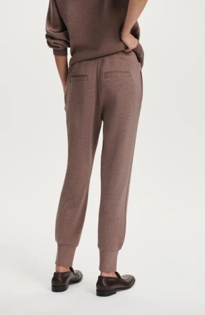 Varley Womens Deep Taupe Marl Fleck The Slim Cuff 27.5 Jersey Trousers In Brown