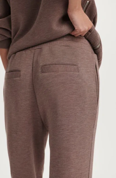 Varley Womens Deep Taupe Marl Fleck The Slim Cuff 27.5 Jersey Trousers In Brown