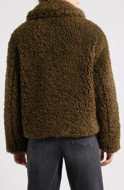 Save The Duck Hester Faux Fur Jacket In Green