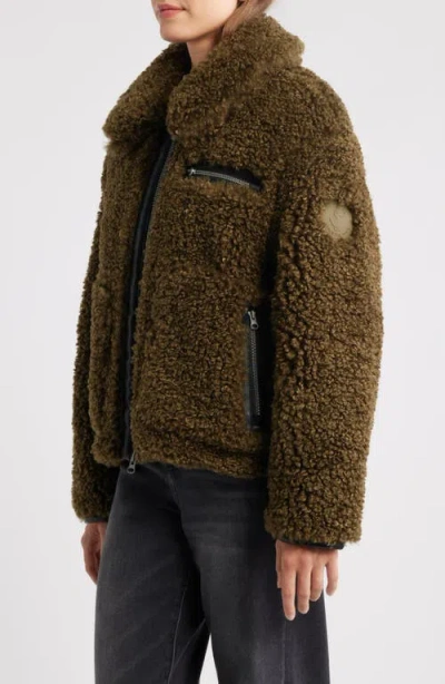 Save The Duck Hester Faux Fur Jacket In Green