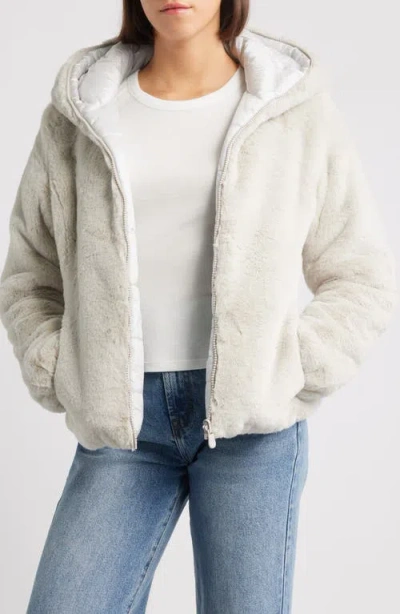 Save The Duck Laila Faux Fur Reversible Water Repellent Puffer Jacket In Neutral