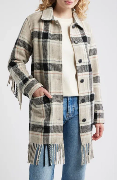 Pendleton Jolene Wool Fringe Jacket In Gray