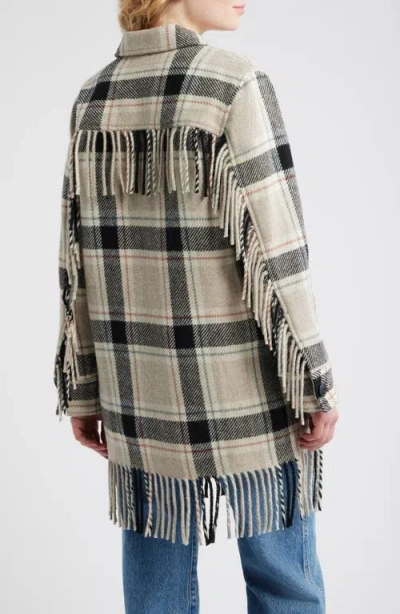 Pendleton Jolene Wool Fringe Jacket In Gray