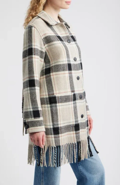 Pendleton Jolene Wool Fringe Jacket In Gray