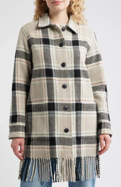 Pendleton Jolene Wool Fringe Jacket In Gray