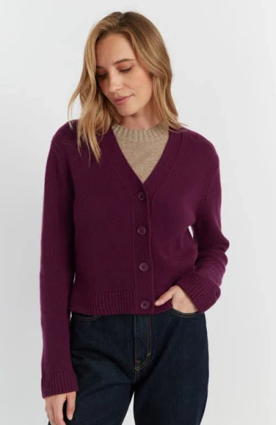 Chinti & Parker Pure Cashmere Cardigan In Purple