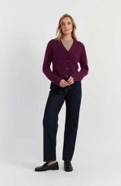 Chinti & Parker Pure Cashmere Cardigan In Purple