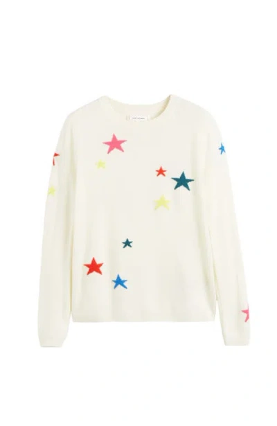 Chinti & Parker Cream Wool-cashmere Star Sweater In White