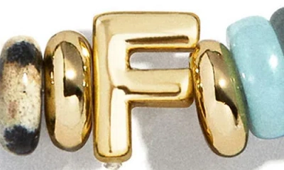 Baublebar Amaris Semiprecious Initial Beaded Stretch Bracelet In Multi