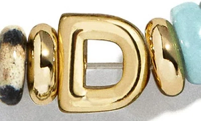 Baublebar Amaris Semiprecious Initial Beaded Stretch Bracelet In Multi