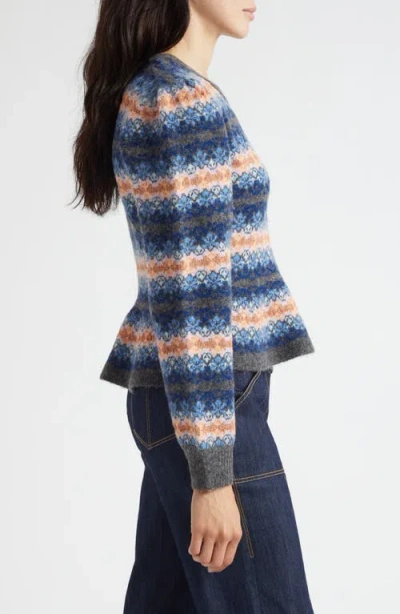 Cinq À Sept Cinq A Sept Evelyn Wool Blend Crewneck Sweater In Multi