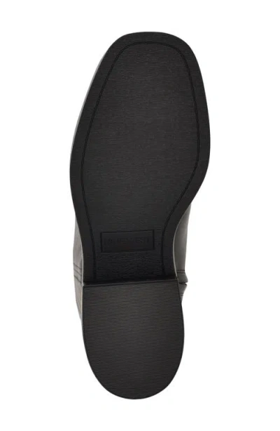 Nine West Womens Barile Tall Block Heel Boots Regular Wide Calf In Black