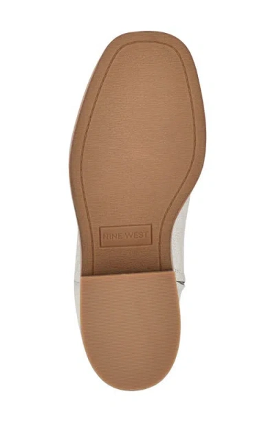 Nine West Broklyn Block Heel Boot In Silver