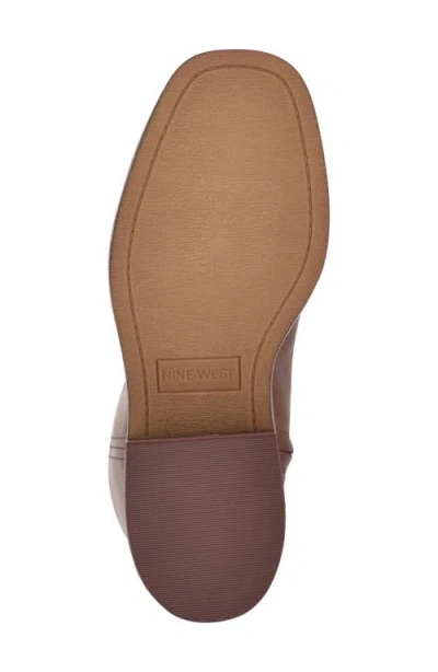 Nine West Broklyn Block Heel Boot In Brown