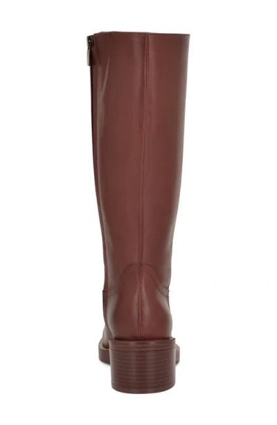 Nine West Broklyn Block Heel Boot In Brown
