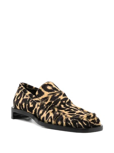 Jil Sander Leopard-print Loafers In Multi