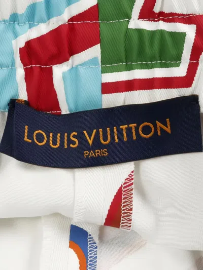 Pre-owned Louis Vuitton 2020 X Nba Graphic-logo Shorts In White