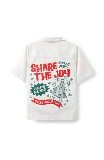 Cotton On Kids Kid's Cabana Short Sleeve Shirt In White