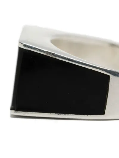 Obsidian Two-tone Ring In Black