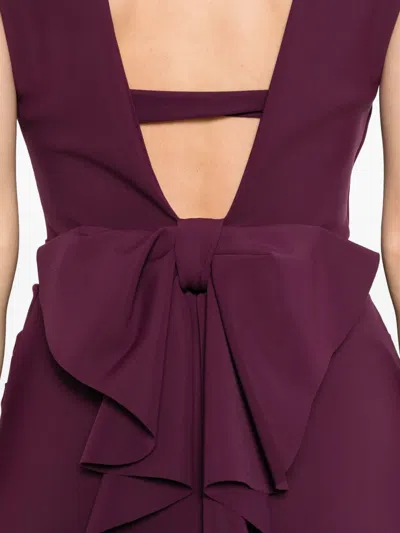 Chiara Boni La Petite Robe Eman Ruched Long Dress In Burgundy