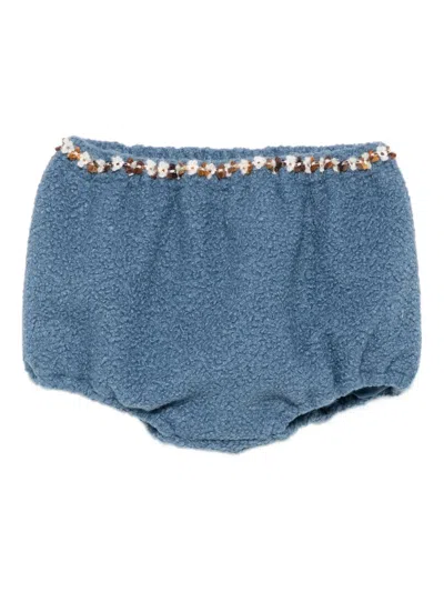 Alapage Embroidered Bloomers In Blue
