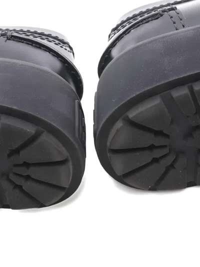 Pre-owned Miu Miu 2010s 45mm Platform Penny Loafers In Black