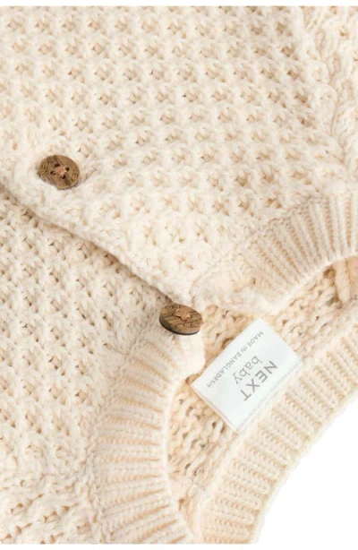 Next Rainbow Slogan Cardigan In Neutral