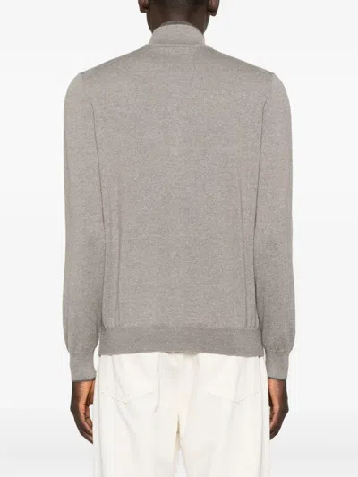 Giuuno Layered Cardigan In Brown