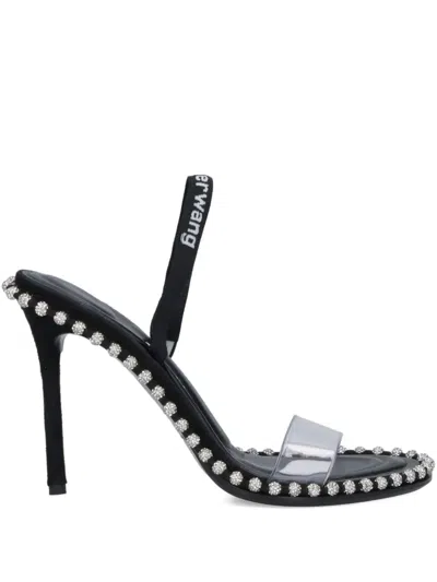Alexander Wang 105mm Nova Rhinestone-embellished Heeled Pumps In Black