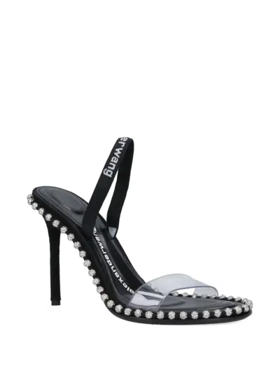 Alexander Wang 105mm Nova Rhinestone-embellished Heeled Pumps In Black