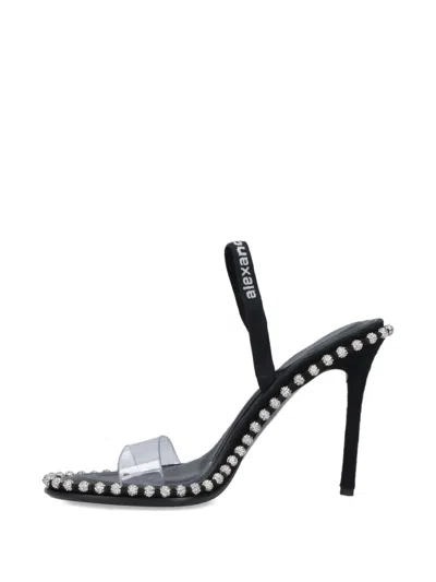 Alexander Wang 105mm Nova Rhinestone-embellished Heeled Pumps In Black