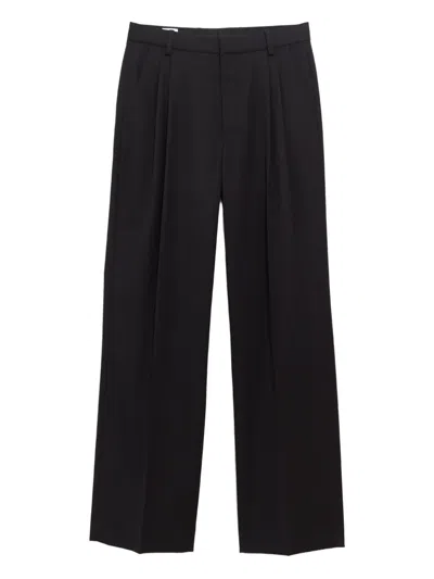 Casablanca Front Pleated Trousers And Pockets In Black