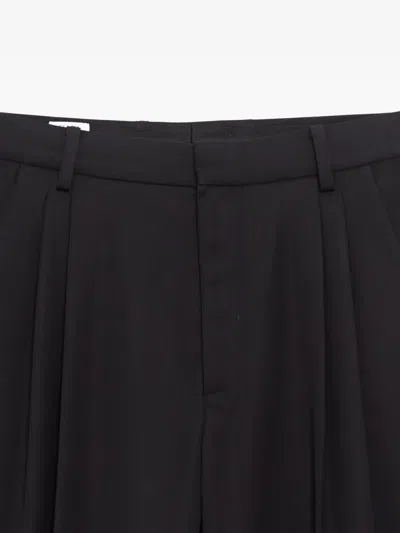 Casablanca Front Pleated Trousers And Pockets In Black