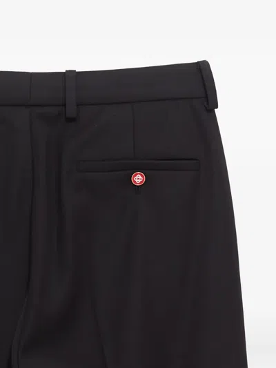 Casablanca Front Pleated Trousers And Pockets In Black