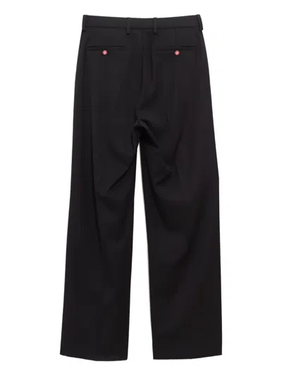 Casablanca Front Pleated Trousers And Pockets In Black