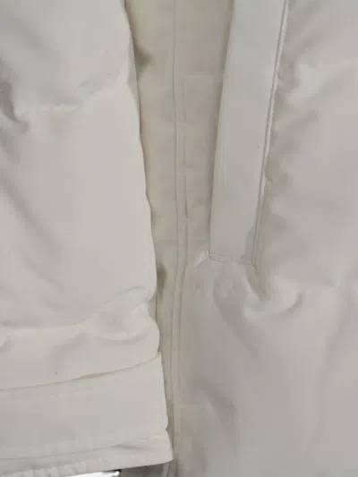 Canada Goose Quilted Down Coat With Hood And Snap-button Closure In White