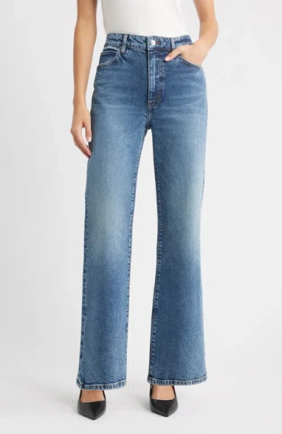 Frame The Pixie Arrow High Waist Bootcut Jeans In Blue