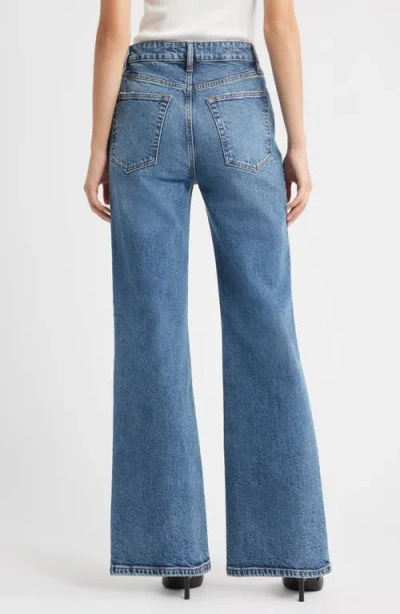 Frame The Pixie Arrow High Waist Bootcut Jeans In Blue