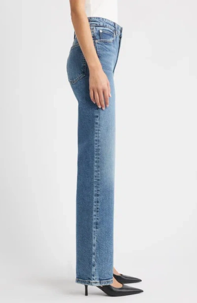 Frame The Pixie Arrow High Waist Bootcut Jeans In Blue