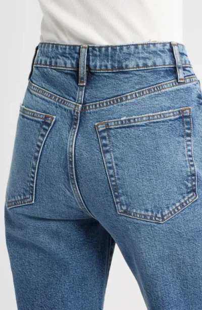 Frame The Pixie Arrow High Waist Bootcut Jeans In Blue