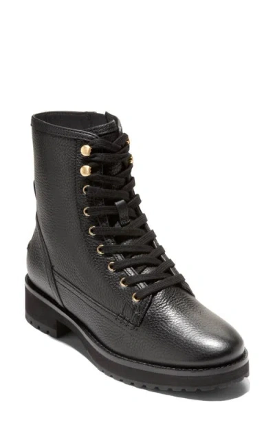 Cole Haan Lyndon Waterproof Lace-up Boot In Black