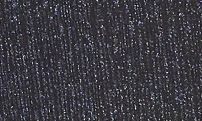 Karen Kane Plus Size Long Sleeve Metallic Knit Side Tie Top In Blue