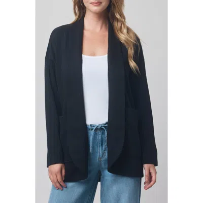 Splendid X @cellajaneblog Interlock Open Front Cardigan In Black