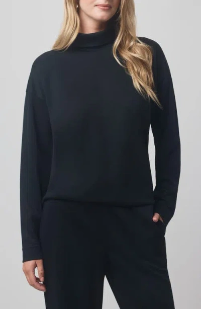 Splendid X @cellajaneblog Interlock Turtleneck Sweatshirt In Blue