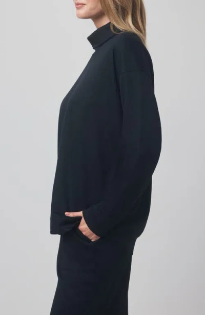 Splendid X @cellajaneblog Interlock Turtleneck Sweatshirt In Blue