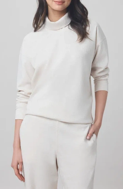 Splendid X @cellajaneblog Interlock Turtleneck Sweatshirt In White