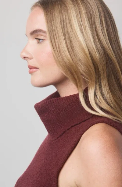 Splendid X @cellajaneblog Sleeveless Turtleneck Sweater In Burgundy