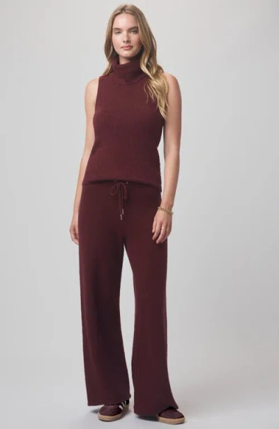 Splendid X @cellajaneblog Sleeveless Turtleneck Sweater In Burgundy