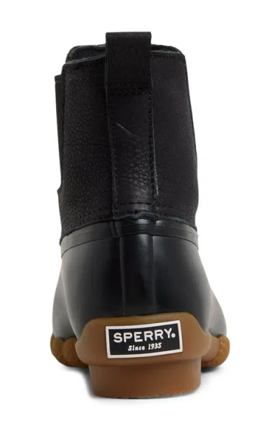 Sperry Saltwater Ankle Boots In Black