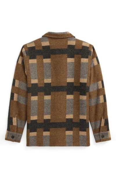 Double Rl Ralph Lauren Wool-blend Jacquard Shirt Jacket In Multi